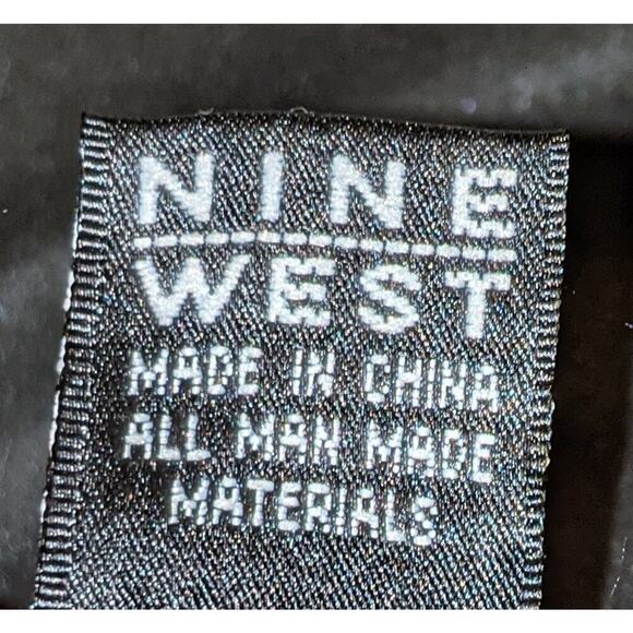 Nine West Black Vegan Patent Leather Convertible Shoulder Bag Clutch Chain Strap - Picture 10 of 15